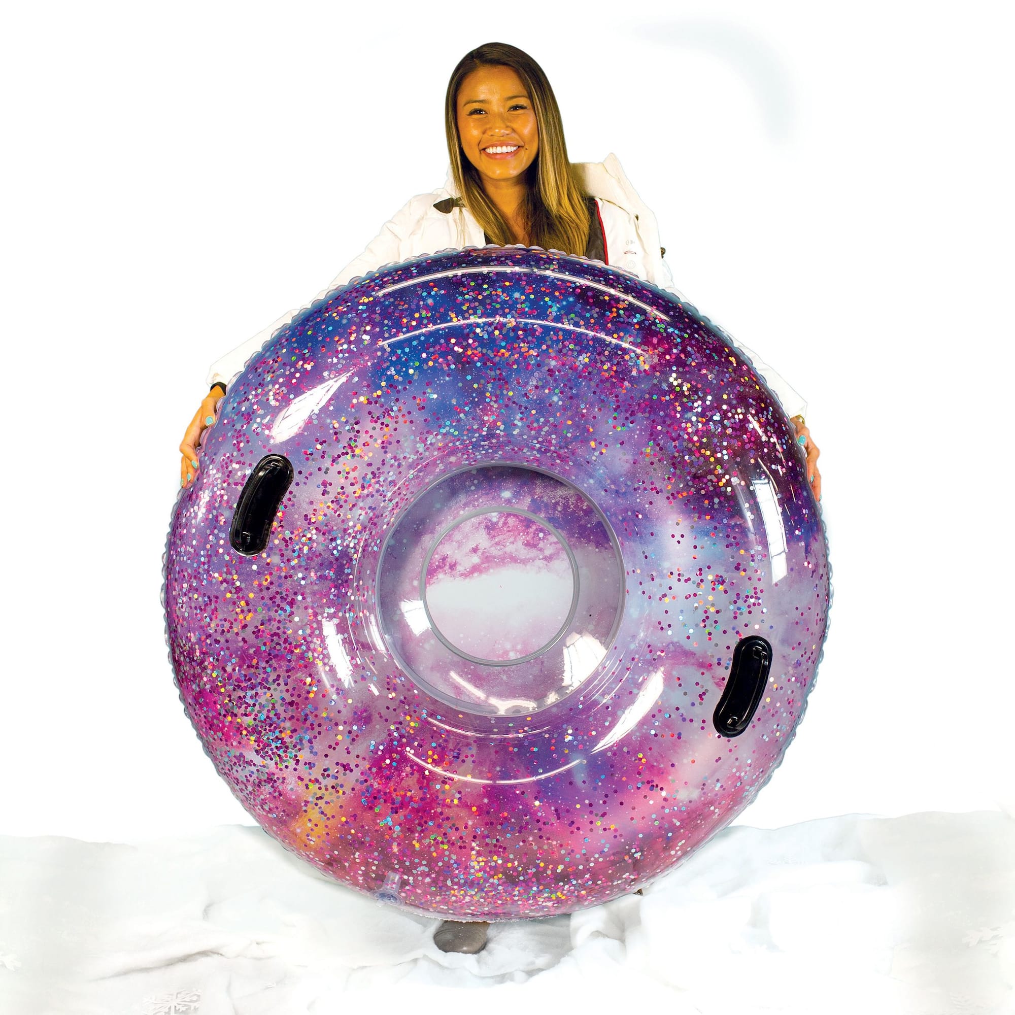 SnowCandy 48" Pink Deep Space Galaxy Glitter Snow Tube